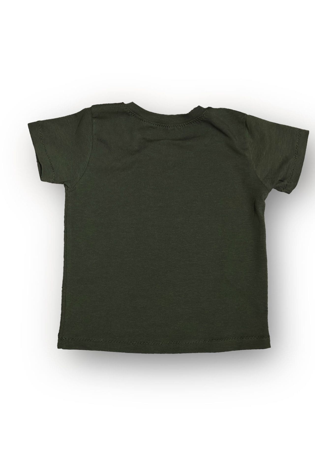 100% памук тъмно зелена тениска със светеща щампа за деца